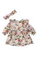 Baby Christmas Poinsettia Dress + Headband Set Sale