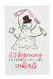 Vibrant Christmas Drinking Towel - Snowman Hot on Sale