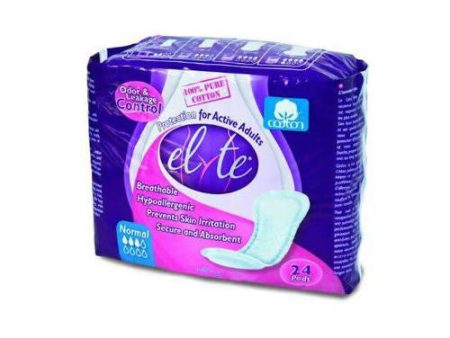 Elyte Light Cotton Incontinence Pads - Normal - 4 In X 10 In - 24 Pack Online Hot Sale