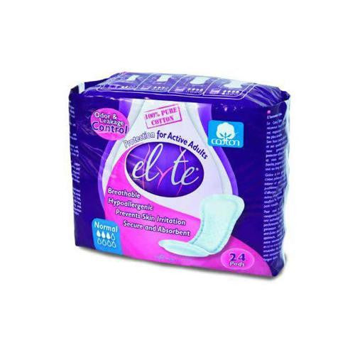 Elyte Light Cotton Incontinence Pads - Normal - 4 In X 10 In - 24 Pack Online Hot Sale