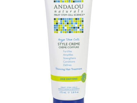 Andalou Naturals Style Creme - Argan Stem Cells - 5.8 Oz Online now