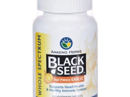 Amazing Herbs Black Seed And Garlic - 100 Capsules Supply