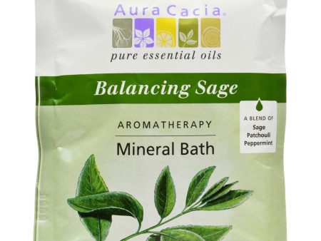 Aura Cacia Aromatherapy Mineral Bath Balancing Sage - 2.5 Oz - Case Of 6 For Discount