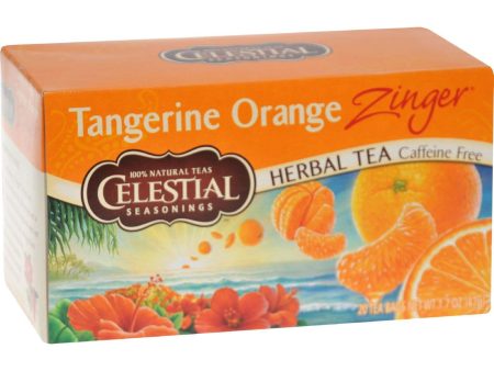 Celestial Seasonings Herb Tea Tangerine Orange Zinger - 20 Tea Bags - Case Of 6 Hot on Sale