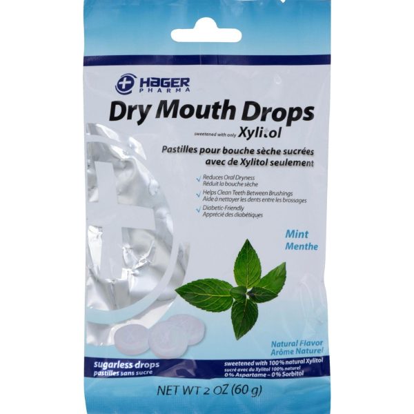 Hager Pharma Dry Mouth Drops - Mint - 2 Oz For Cheap