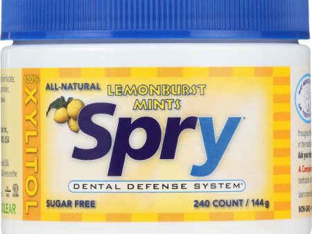 Spry Xylitol Gems - Lemon Burst - Case Of 1 - 240 Count Discount