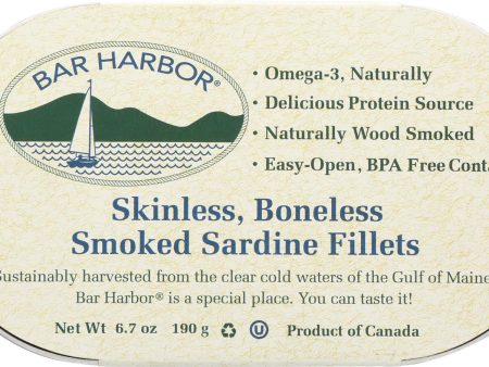 Bar Harbor Smoked Sardine Fillets - Case Of 12 - 6.7 Oz. Online