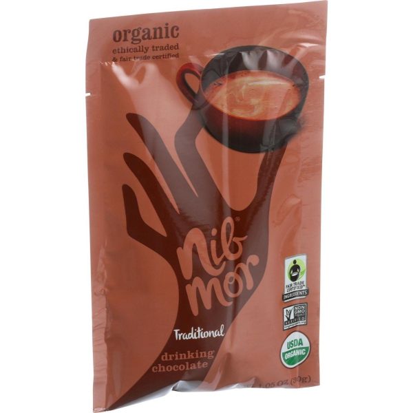 Nibmor Organic Drinking Chocolate Mix - Traditional - 1.05 Oz - Case Of 6 Online now