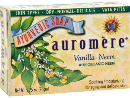 Auromere Bar Soap - Ayurvedic - Vanilla Neem - 2.75 Oz Discount