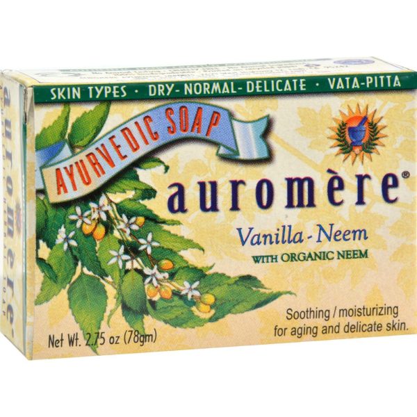 Auromere Bar Soap - Ayurvedic - Vanilla Neem - 2.75 Oz Discount