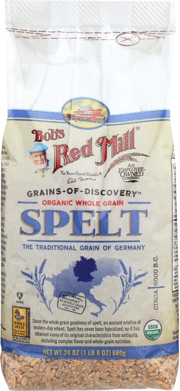 Bob s Red Mill Organic Whole Grain Spelt Berries - 24 Oz - Case Of 4 Sale