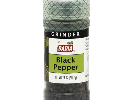 Badia Spices Grinder - Black Whole Pepper - Case Of 12 - 2.5 Oz. Online now