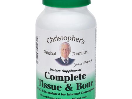 Dr. Christopher s Complete Tissue And Bone - 440 Mg - 100 Vegetarian Capsules For Sale