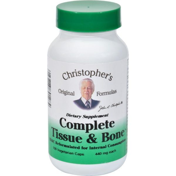 Dr. Christopher s Complete Tissue And Bone - 440 Mg - 100 Vegetarian Capsules For Sale