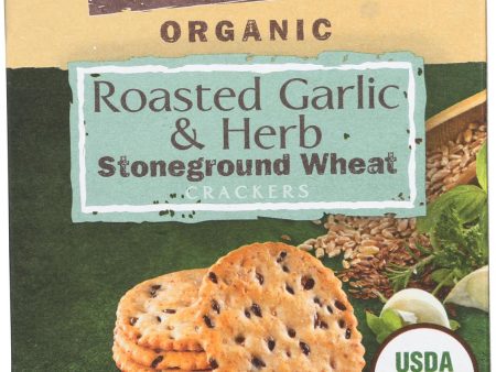 Back To Nature Crackers - Roasted Garlic And Herb Stoneground Wheat - Case Of 6 - 6 Oz. Hot on Sale