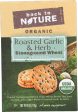 Back To Nature Crackers - Roasted Garlic And Herb Stoneground Wheat - Case Of 6 - 6 Oz. Hot on Sale