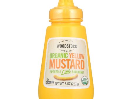 Woodstock Mustard - Organic - Yellow - 8 Oz - Case Of 12 Online now