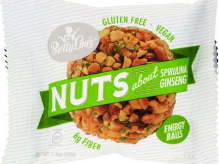 Betty Lou s Nut Butter Balls - Spirulina Ginseng - 1.4 Oz - 40 Ct Hot on Sale