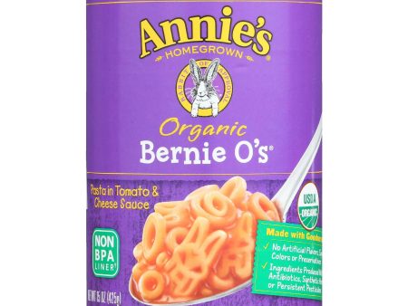 Annie s Homegrown Organic Bernie Oes Pasta In Tomato And Cheese Sauce - Case Of 12 - 15 Oz. Online now