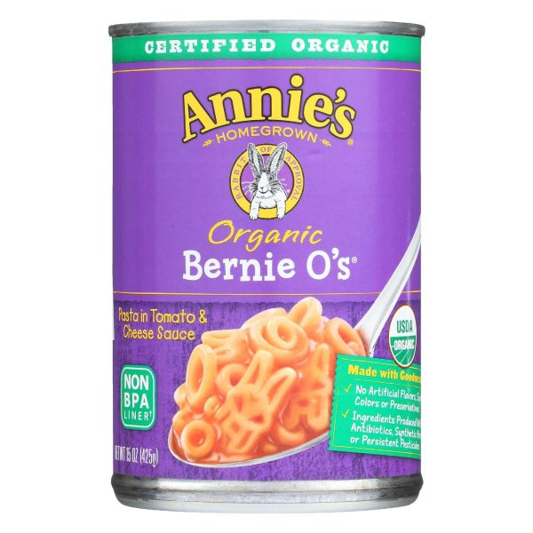 Annie s Homegrown Organic Bernie Oes Pasta In Tomato And Cheese Sauce - Case Of 12 - 15 Oz. Online now