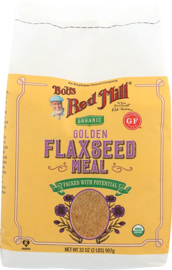 Bob s Red Mill Organic Golden Flaxseed Meal - 32 Oz - Case Of 4 For Sale