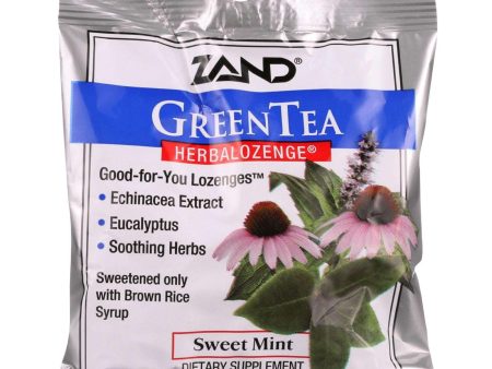 Zand Counter Display - Herbal Supplement - Herbalozenge - Green Tea With Echinacea - 15 Lozenges - Case Of 12 on Sale