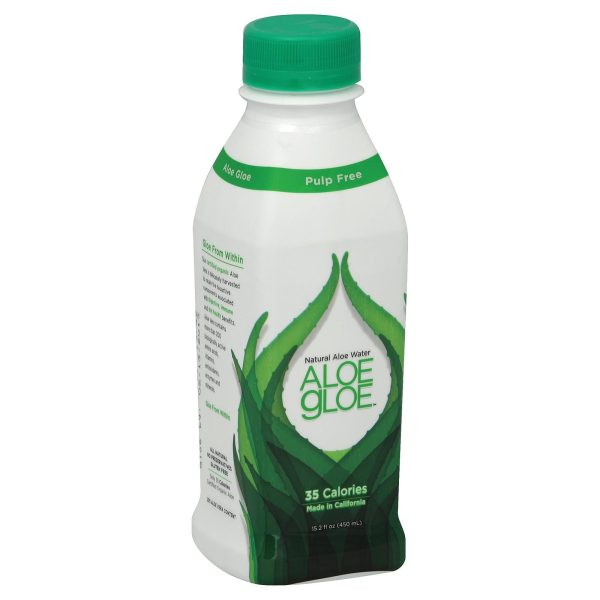 Aloe Gloe Crisp Aloe Organic Aloe Water - Case Of 12 - 15.2 Fl Oz. For Sale