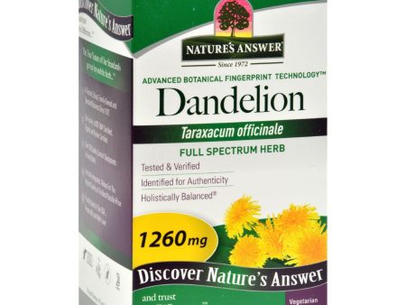 Nature s Answer Dandelion Root - 90 Vegetarian Capsules on Sale