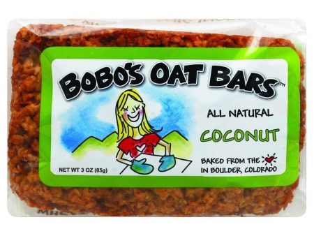 Bobo s Oat Bars - All Natural - Coconut - 3 Oz Bars - Case Of 12 Supply