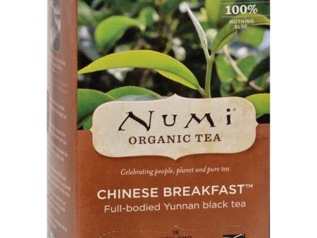 Numi Tea Organic Chinese Breakfast - Black Tea - 18 Bags For Sale