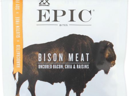 Epic Jerky Bites - Bison Bacon Chia - Case Of 8 - 2.5 Oz. on Sale