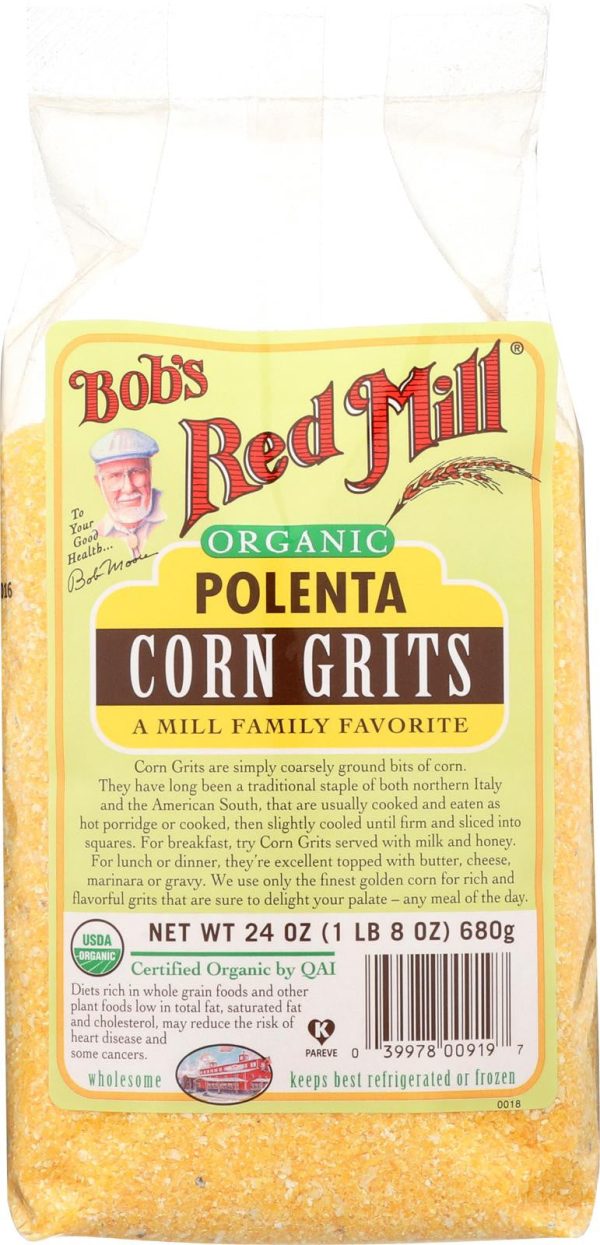 Bob s Red Mill Organic Corn Grits - Polenta - 24 Oz - Case Of 4 Online Hot Sale