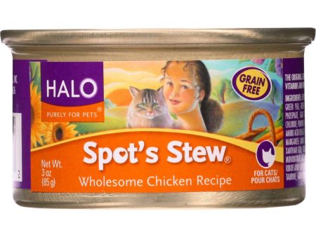 Halo Purely For Pets Cat Food - Spots Stew - Wholesome Chicken - 3 Oz - Case Of 12 Cheap