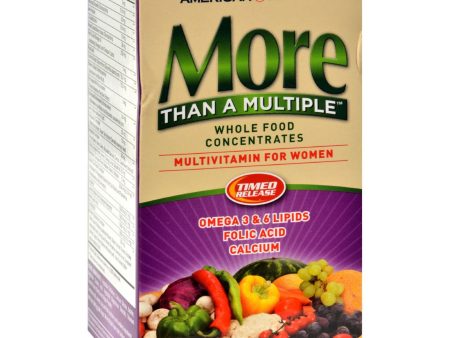 American Health More Than A Multiple Whole Food Concentrates For Women - 90 Tablets Fashion