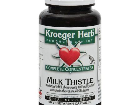 Kroeger Herb Milk Thistle - 90 Vegetarian Capsules Online Sale