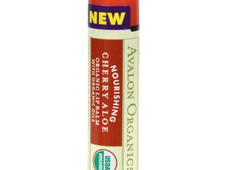 Avalon Organics Nourishing Aloe Organic Lip Balm Cherry - 0.15 Oz - Case Of 24 Discount