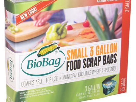 Biobag Food Scrap Bags - 3 Gallon - 48 Count - Case Of 12 Online now