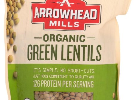 Arrowhead Mills Organic Green Lentils - Case Of 6 - 16 Oz. Cheap