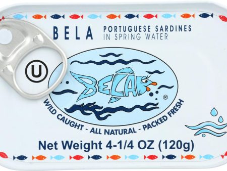 Bela - Olhao Sardines Spring Water - Case Of 12 - 4.25 Oz. Discount