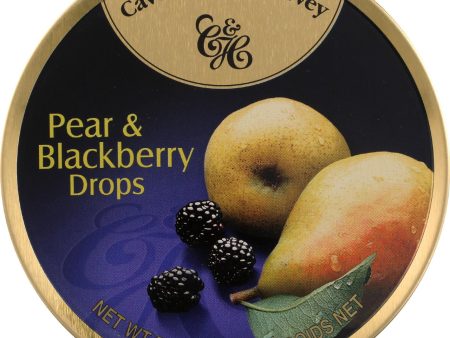 Cavendish And Harvey Fruit Drops Tin - Pear And Blackberry - 5.3 Oz - Case Of 12 Online now