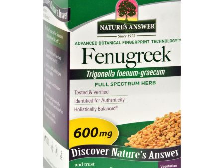 Nature s Answer Fenugreek Seed - 90 Vegetarian Capsules Online