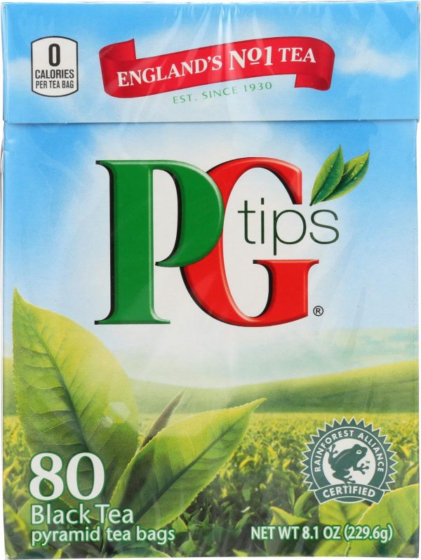 Pg Tips Black Tea - Pyramid - Case Of 12 - 80 Bags Discount