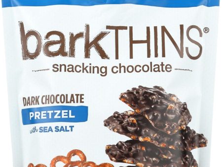 Bark Thins Snacking Dark Chocolate Pretzel - Sea Salt - Case Of 9 - 10 Oz. For Cheap