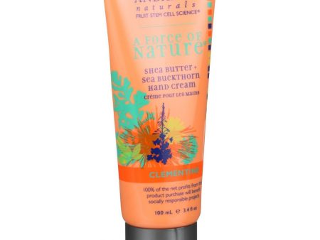 Andalou Naturals Hand Cream - A Force Of Nature Shea Butter Plus Sea Buckthorn - Clementine - 3.4 Oz For Discount