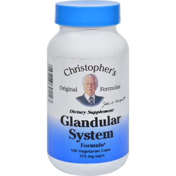 Dr. Christopher s Glandular System - 440 Mg - 100 Vegetarian Capsules Fashion