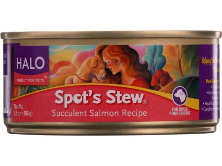 Halo Purely For Pets Dog Food - Spots Stew - Succulent Salmon - 5.5 Oz - Case Of 12 Online Sale