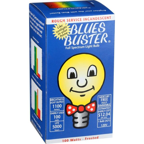 Blues Buster Light Bulb - Full Spectrum - Frosted - 100 Watt Bulb - 1 Count Cheap