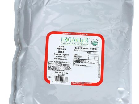 Frontier Herb Psyllium Husk - Organic - Whole - Bulk - 1lb For Sale