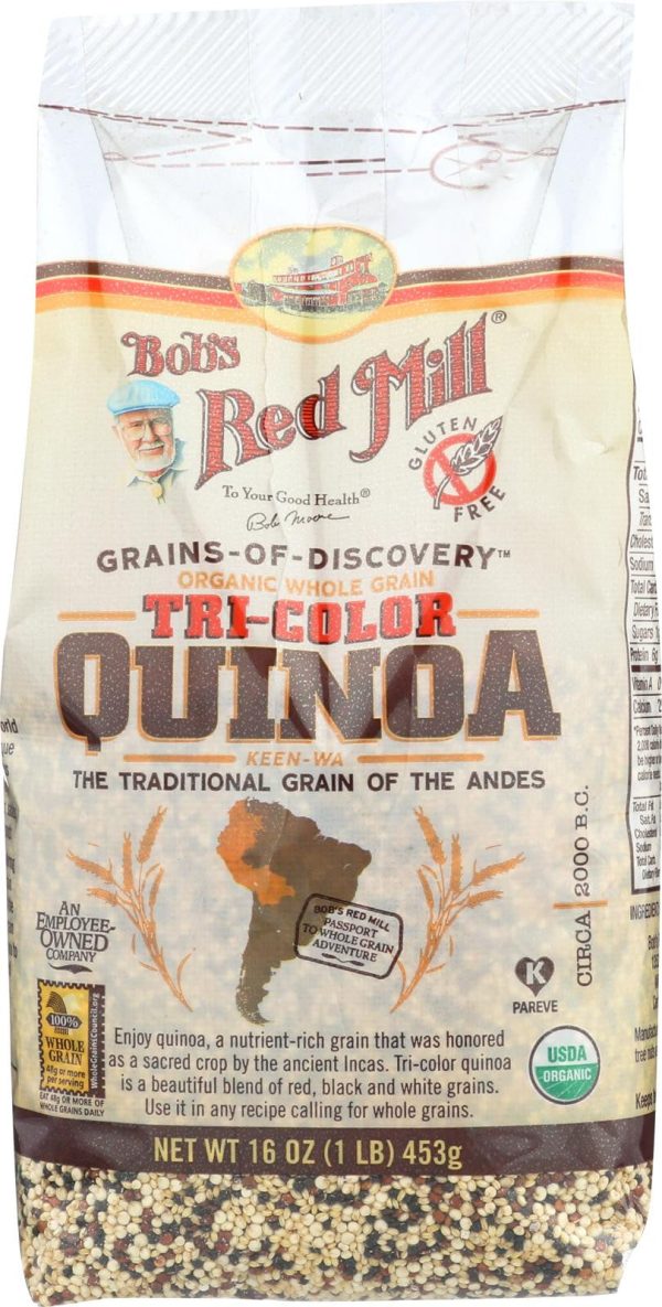 Bob s Red Mill Organic Tri-color Quinoa Grain - 16 Oz - Case Of 4 on Sale