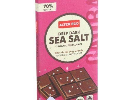 Alter Eco Americas Organic Chocolate Bar - Deep Dark Sea Salt - 2.82 Oz Bars - Case Of 12 on Sale